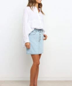 PUP14 Eli Skirt - Light Wash