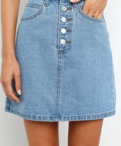 PUP14 Eli Skirt - Mid Wash Clothing