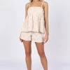 PUP50 Clothing Etosha High Waisted Shorts - Beige