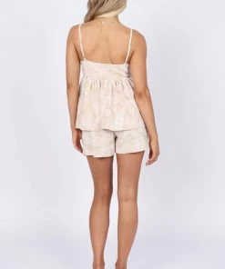 PUP50 Clothing Etosha High Waisted Shorts - Beige