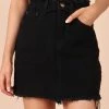 PUP14 Felix Denim Mini Skirt - Washed Black