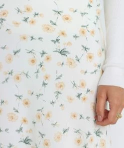 PUP14 Florence Skirt - Cream Floral Clothing