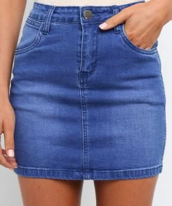 PUP54 Foxy Skirt - Blue Wash