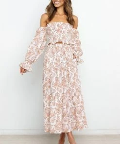 PUP3 Wedding Guest Gabriella Skirt - Tan Floral