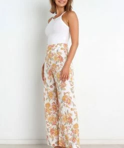PUP52 Clothing Gimmie Pants - Cream Floral