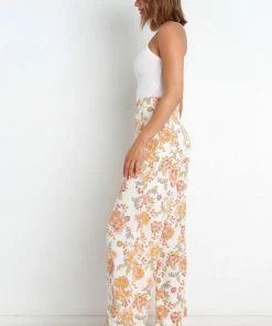 PUP52 Clothing Gimmie Pants - Cream Floral