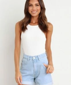 PUP54 Hannah Shorts - Light Blue Wash Clothing