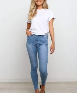 PUP54 Clothing Heather Jeans - Mid Wash