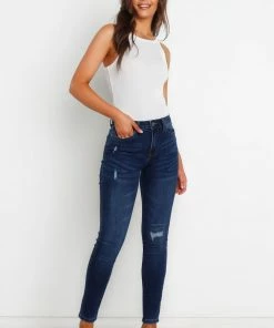 PUP54 Holly Jeans - Mid Blue Wash Clothing