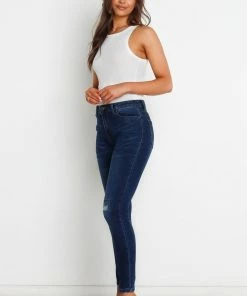 PUP54 Holly Jeans - Mid Blue Wash Clothing