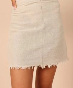 PUP50 Indi Mini Skirt - Beige Clothing