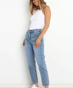 PUP52 Clothing Julie Jeans - Mid Blue Wash