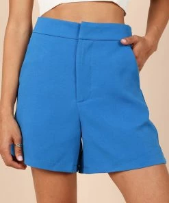 PUP4 Clothing Kali Tailored Shorts - Blue