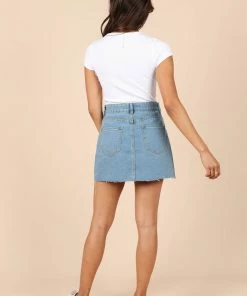 PUP8 Clothing Kenny Skirt - Mid Blue Wash