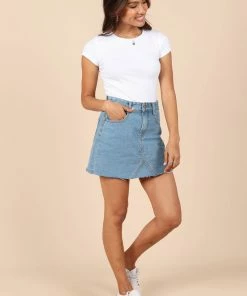 PUP8 Clothing Kenny Skirt - Mid Blue Wash