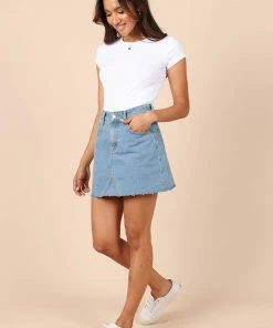 PUP8 Clothing Kenny Skirt - Mid Blue Wash