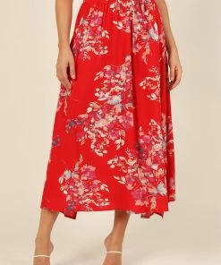 PUP4 Clothing Laura Skirt - Red Floral