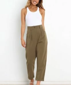 PUP55 Lexie Pants - Olive Green