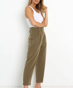 PUP55 Lexie Pants - Olive Green