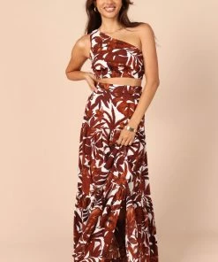 PUP27 Clothing Lorelei Maxi Skirt - Chocolate Floral