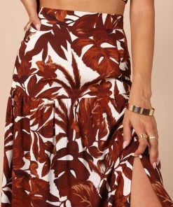 PUP27 Clothing Lorelei Maxi Skirt - Chocolate Floral