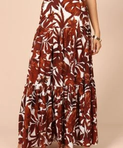PUP27 Clothing Lorelei Maxi Skirt - Chocolate Floral