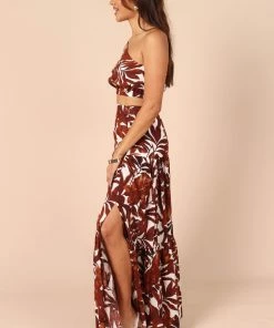 PUP27 Clothing Lorelei Maxi Skirt - Chocolate Floral
