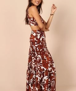 PUP27 Clothing Lorelei Maxi Skirt - Chocolate Floral