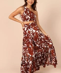 PUP27 Clothing Lorelei Maxi Skirt - Chocolate Floral