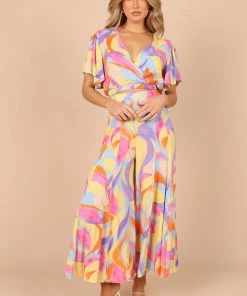 PUP49 Luis Wide Leg Pants - Blue Multi