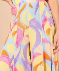 PUP49 Luis Wide Leg Pants - Blue Multi