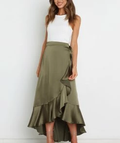 PUP3 Maria Skirt - Olive Clothing