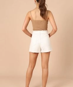 PUP14 Mary Denim Shorts - White For The Bride