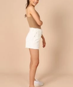 PUP14 Mary Denim Shorts - White For The Bride