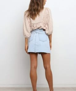 PUP54 Neela Skirt - Light Blue Wash Clothing