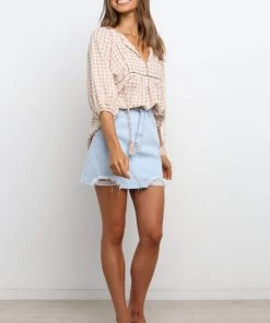 PUP54 Neela Skirt - Light Blue Wash Clothing