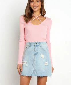 PUP51 Orione Skirt - Light Wash Clothing