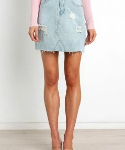 PUP51 Orione Skirt - Light Wash Clothing