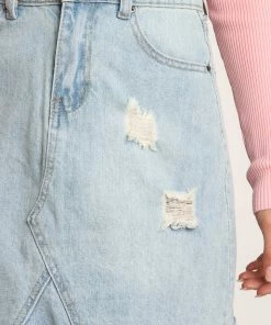 PUP51 Orione Skirt - Light Wash Clothing