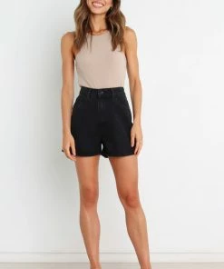 PUP54 Ostia Shorts - Black Wash Clothing