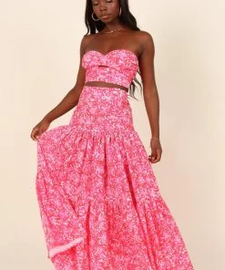 PUP26 Clothing Petunia Maxi Skirt - Pink Floral