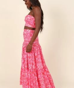 PUP26 Clothing Petunia Maxi Skirt - Pink Floral