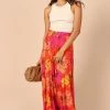 PUP49 Pippa Wide Leg Pants - Orange Floral