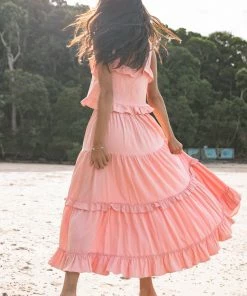 PUP49 Pissaro Maxi Skirt - Blush Pink