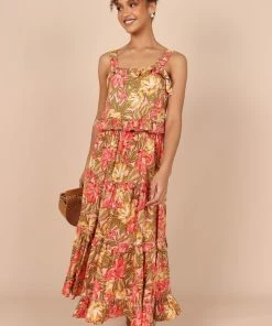 PUP49 Pissaro Maxi Skirt - Floral Clothing