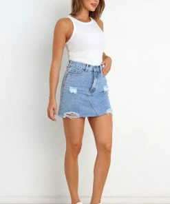 PUP54 Remi Skirt - Light Blue Wash