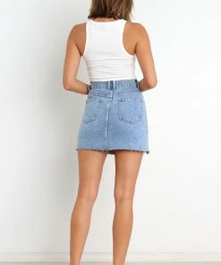 PUP54 Remi Skirt - Light Blue Wash