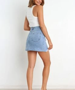 PUP54 Remi Skirt - Light Blue Wash