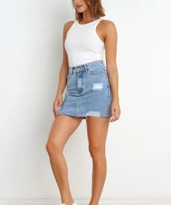 PUP54 Remi Skirt - Light Blue Wash