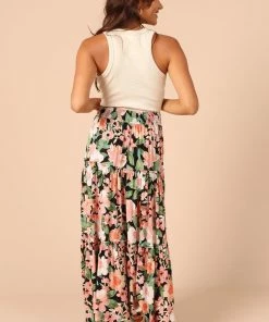 PUP50 Rhiannan High Waisted Frill Skirt - Black